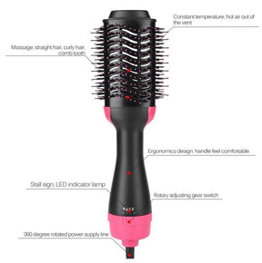 Electric Hair Dryer Multifunctional Comb Straightener & Hair Curler