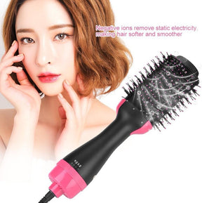 Electric Hair Dryer Multifunctional Comb Straightener & Hair Curler