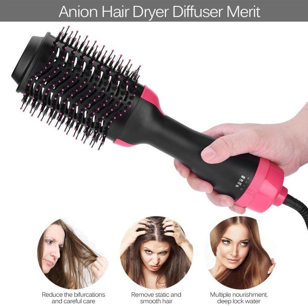 Electric Hair Dryer Multifunctional Comb Straightener & Hair Curler