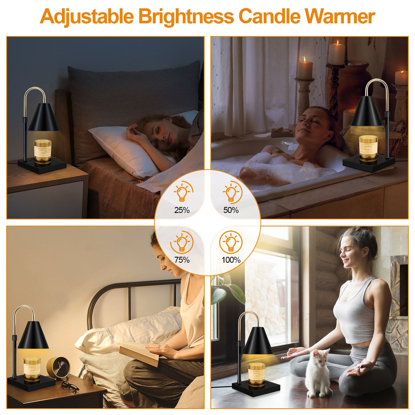 Elevate Your Home Decor with Adjustable Candle Warmer Lamp!