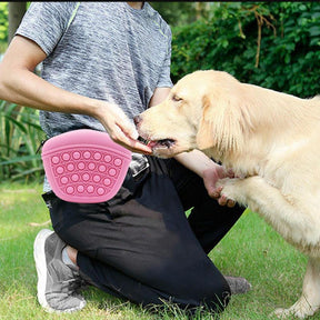 Silicone Dog Treat Pouch - Pet Training Bag with Waist Pack for Snacks & Rewards