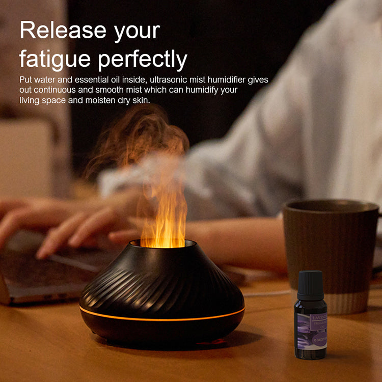 Aroma Diffuser Flame Humidifier Fire Volcano