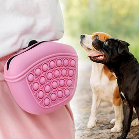 Silicone Dog Treat Pouch - Pet Training Bag with Waist Pack for Snacks & Rewards